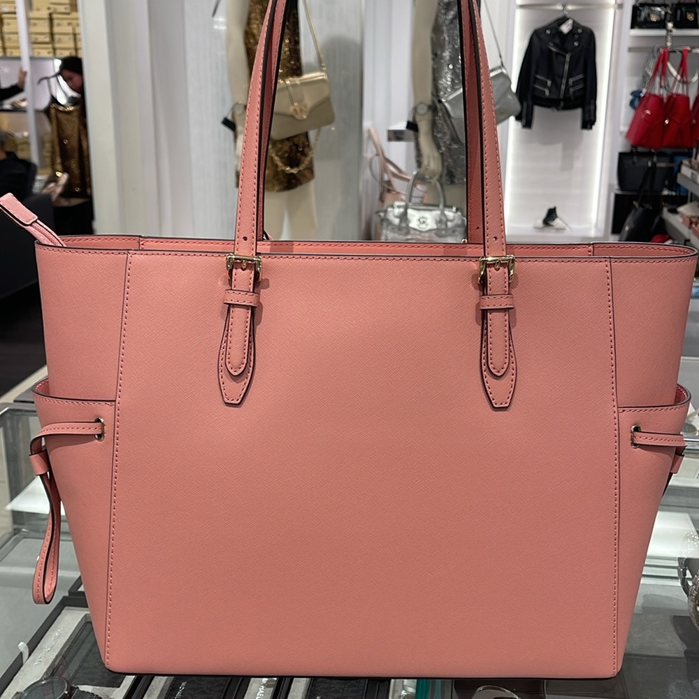 MICHAEL KORS 
Gilly Large Saffiano Leather Tote Shoulder Bag 
Primrose 
NWT - Picture 7 of 16